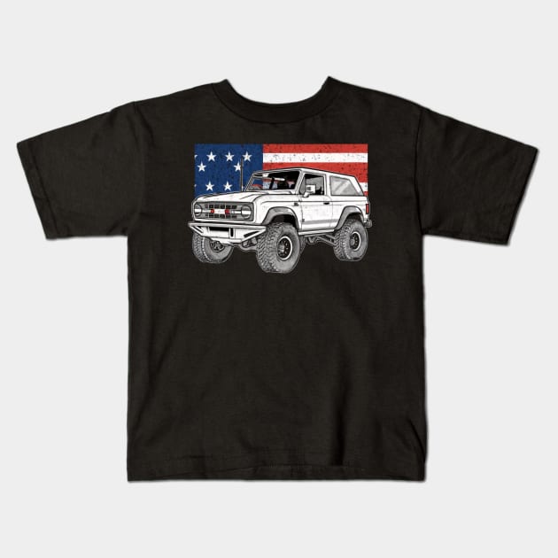 American Bronco Kids T-Shirt by SimpliPrinter